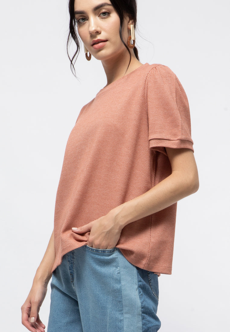 Puff Sleeve Knit Blouse