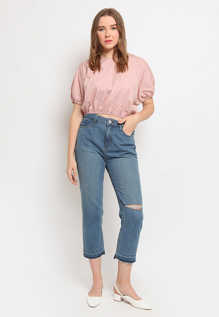 Puff Sleeve Crop Top