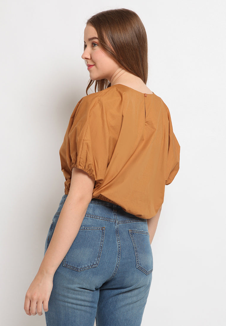 Puff Sleeve Crop Top