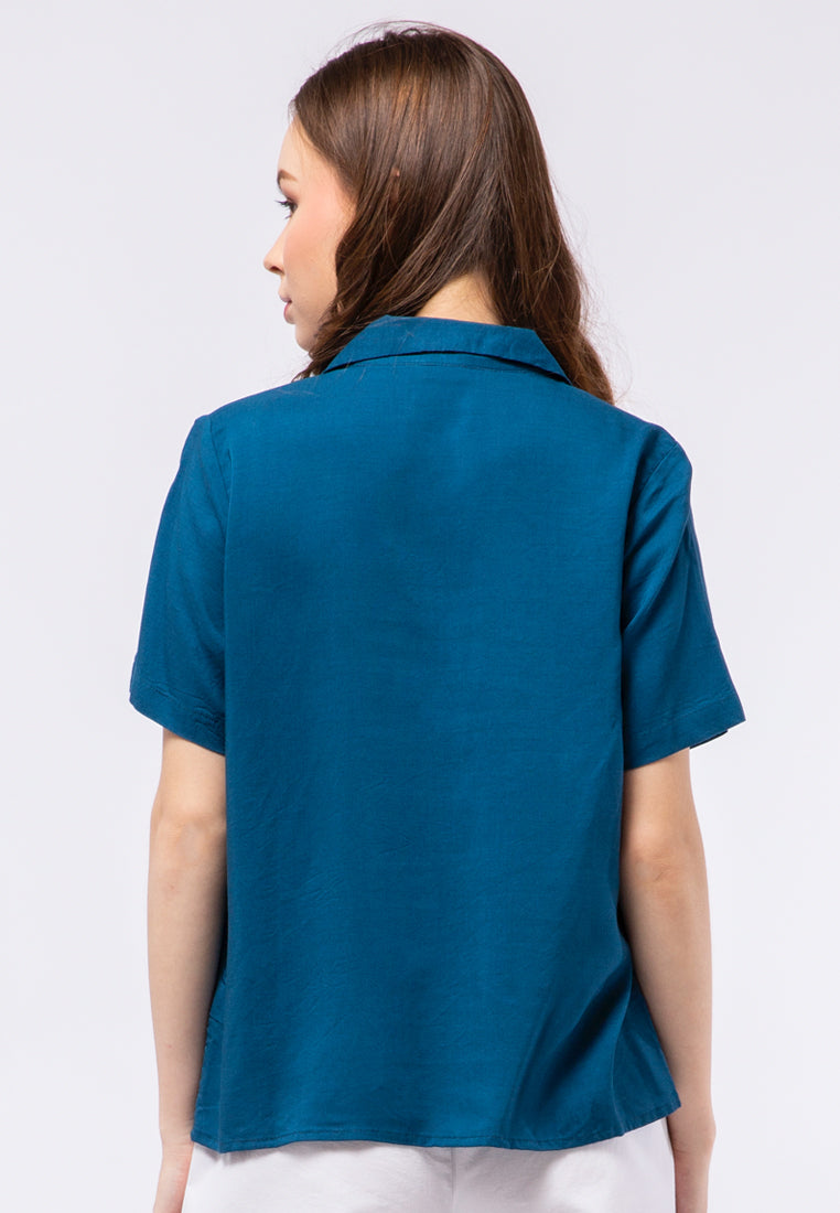 Pyjama Collar Loose Blouse