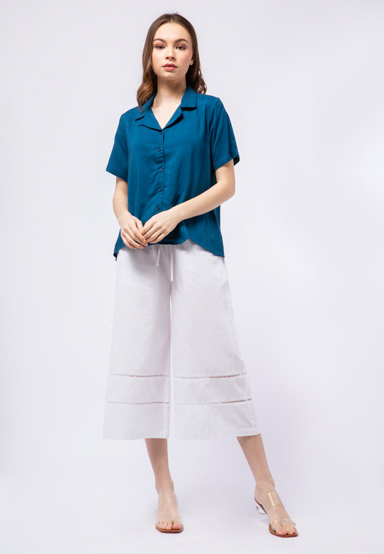 Pyjama Collar Loose Blouse