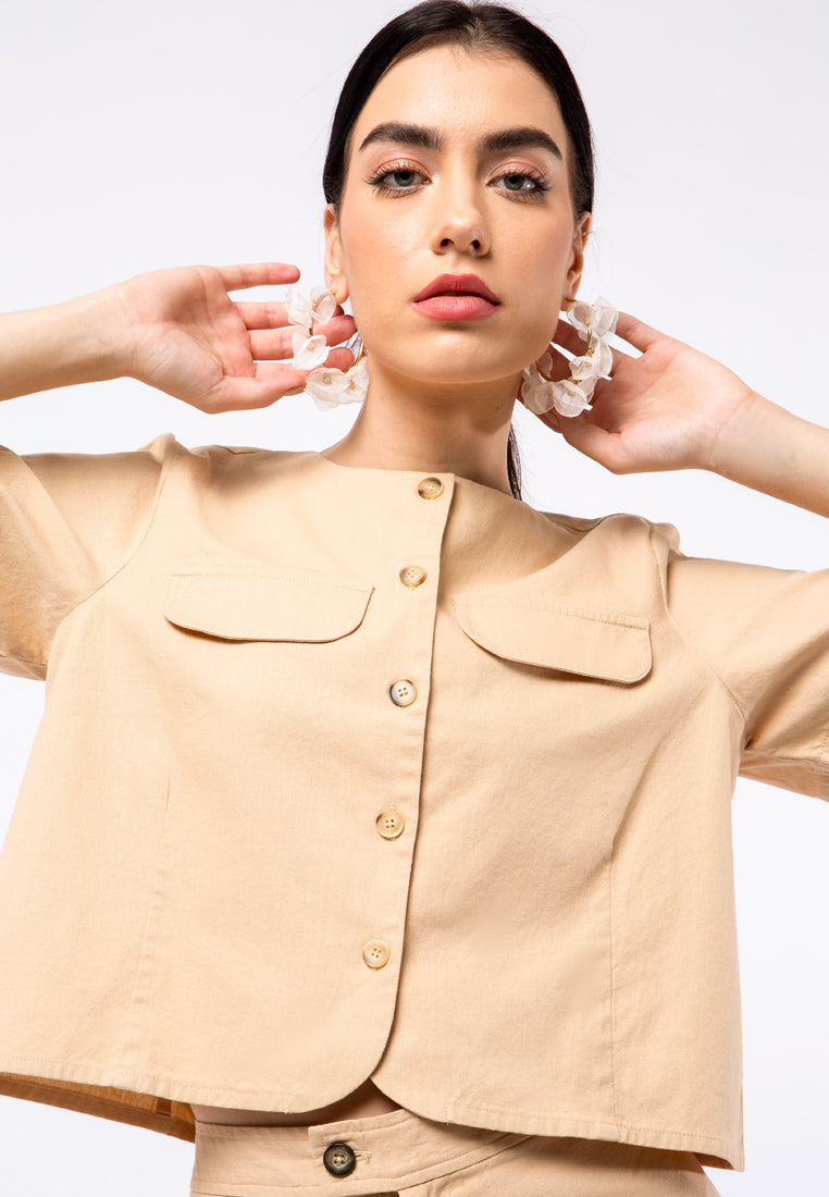 Crop Top with Pocket Details