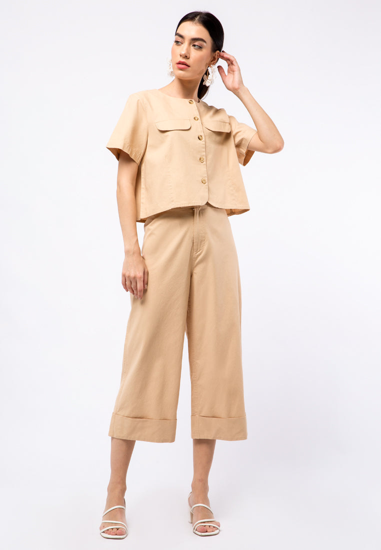 Crop Top with Pocket Details