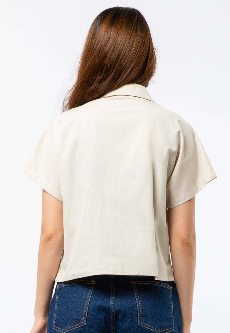 Short Sleeve Boxy Blouse