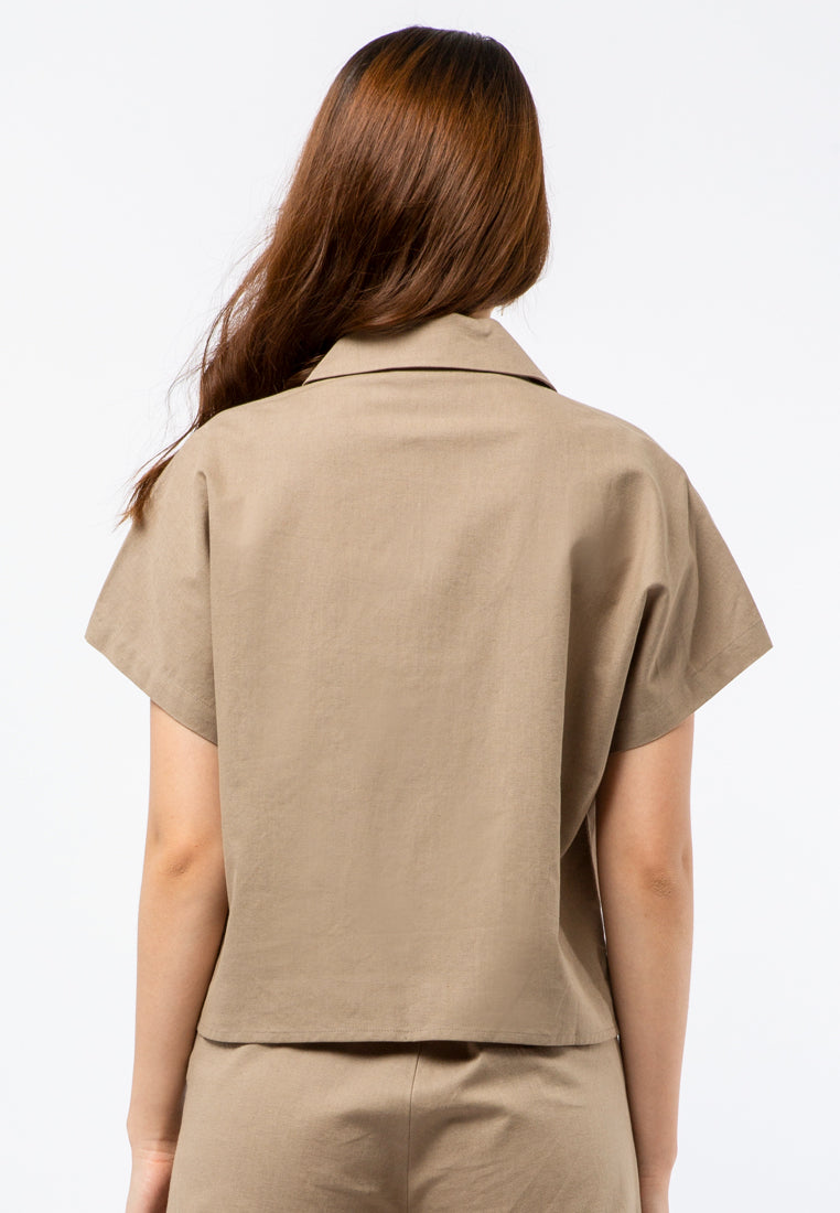 Short Sleeve Boxy Blouse