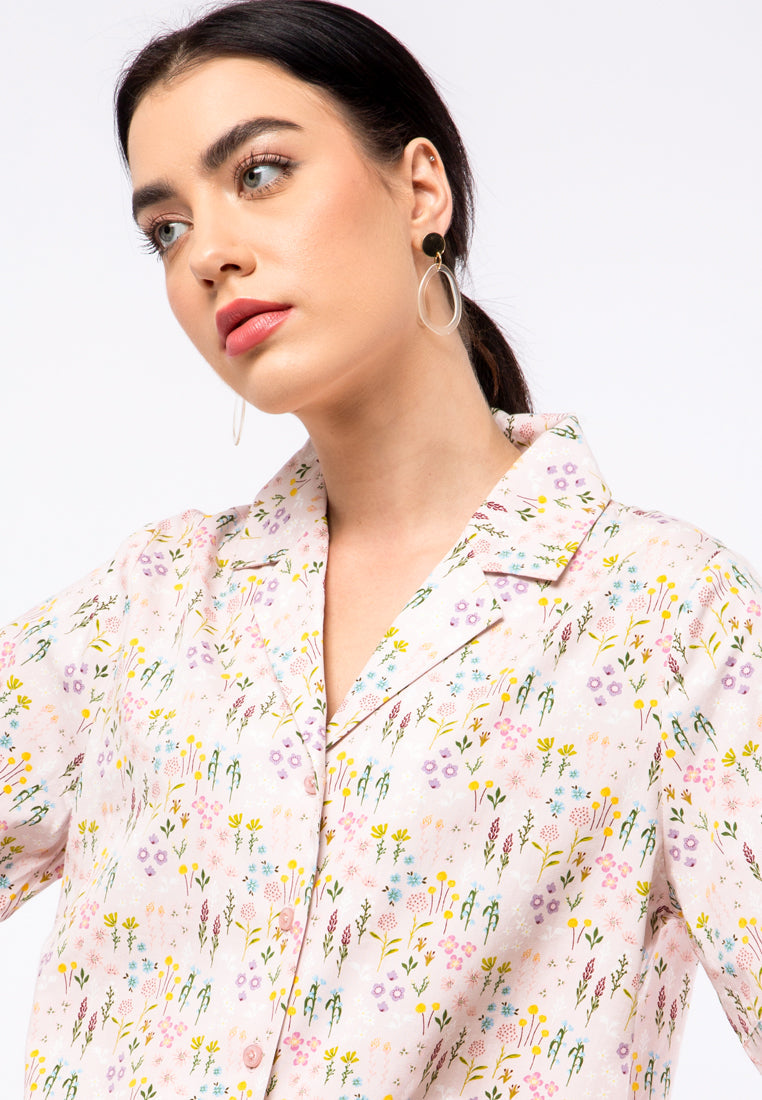 Et Cetera x Ditut Knotted Print Blouse