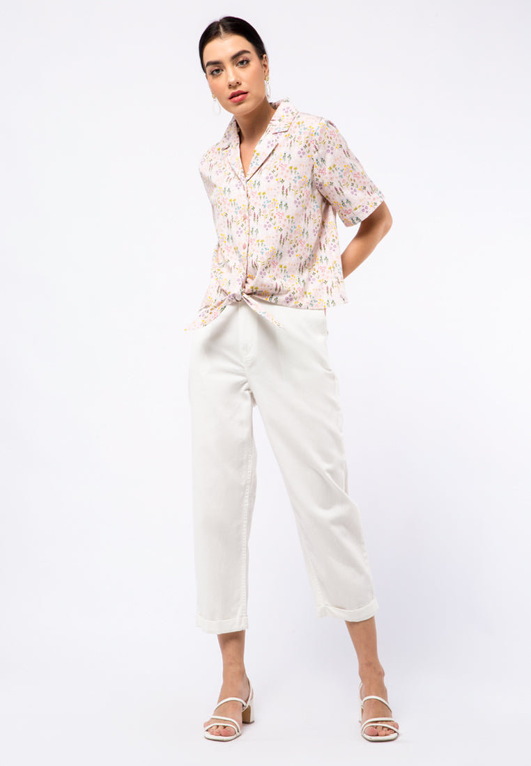 Et Cetera x Ditut Knotted Print Blouse