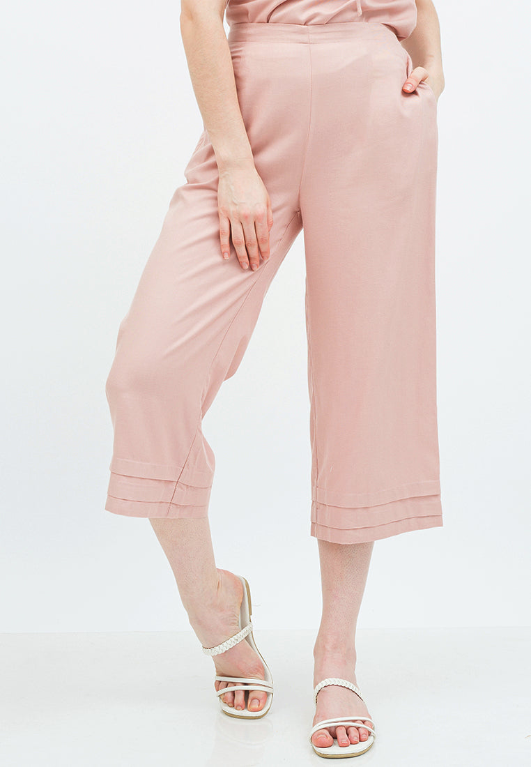 High Waist Cullote with Pin-tuck Details