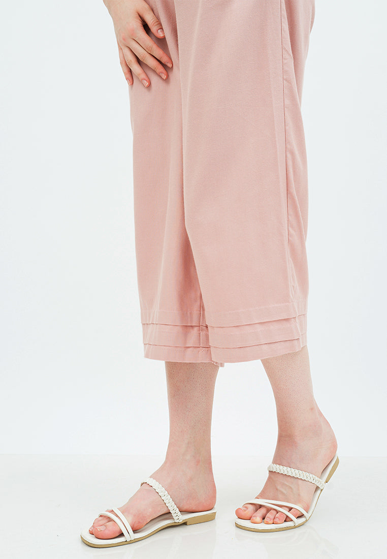 High Waist Cullote with Pin-tuck Details