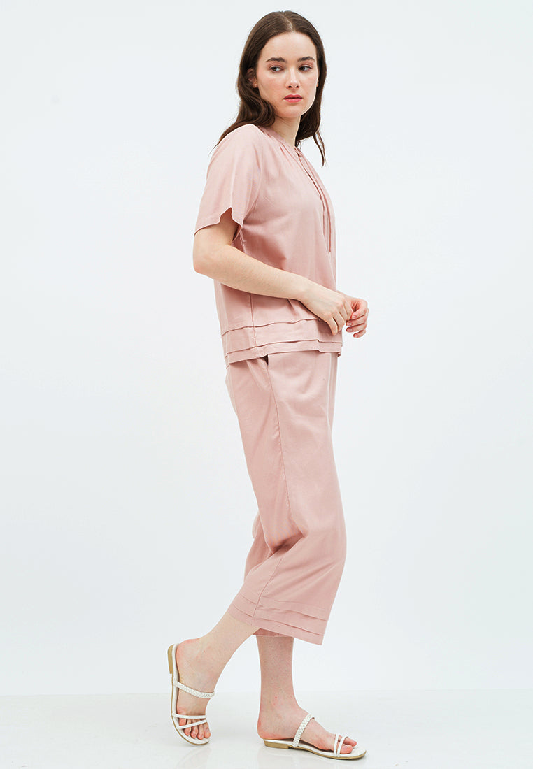 High Waist Cullote with Pin-tuck Details