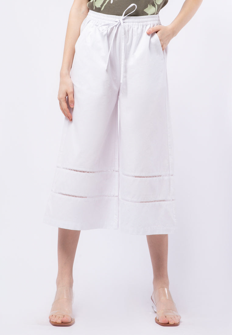Culottes with Lace Trim Details