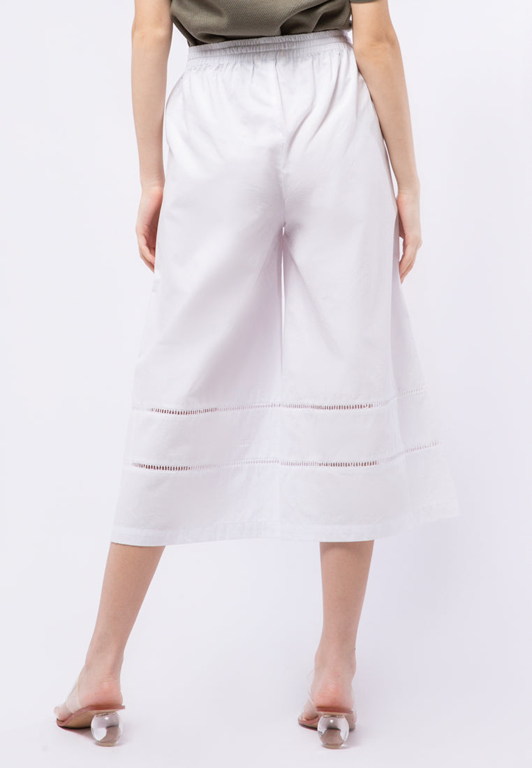 Culottes with Lace Trim Details