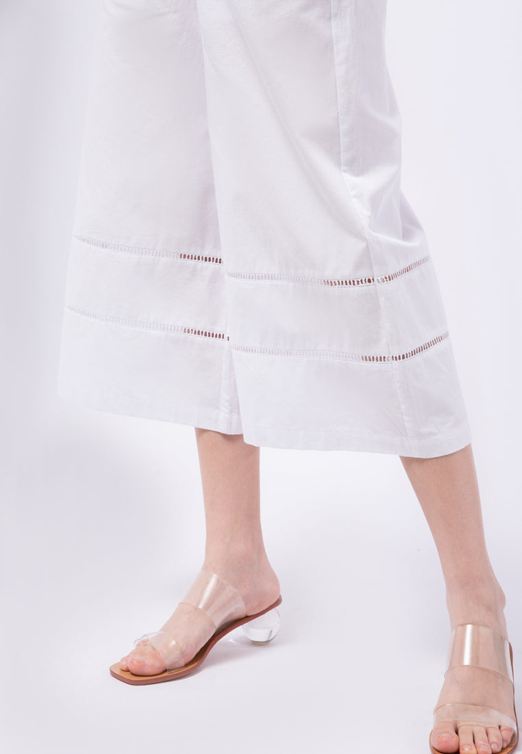 Culottes with Lace Trim Details