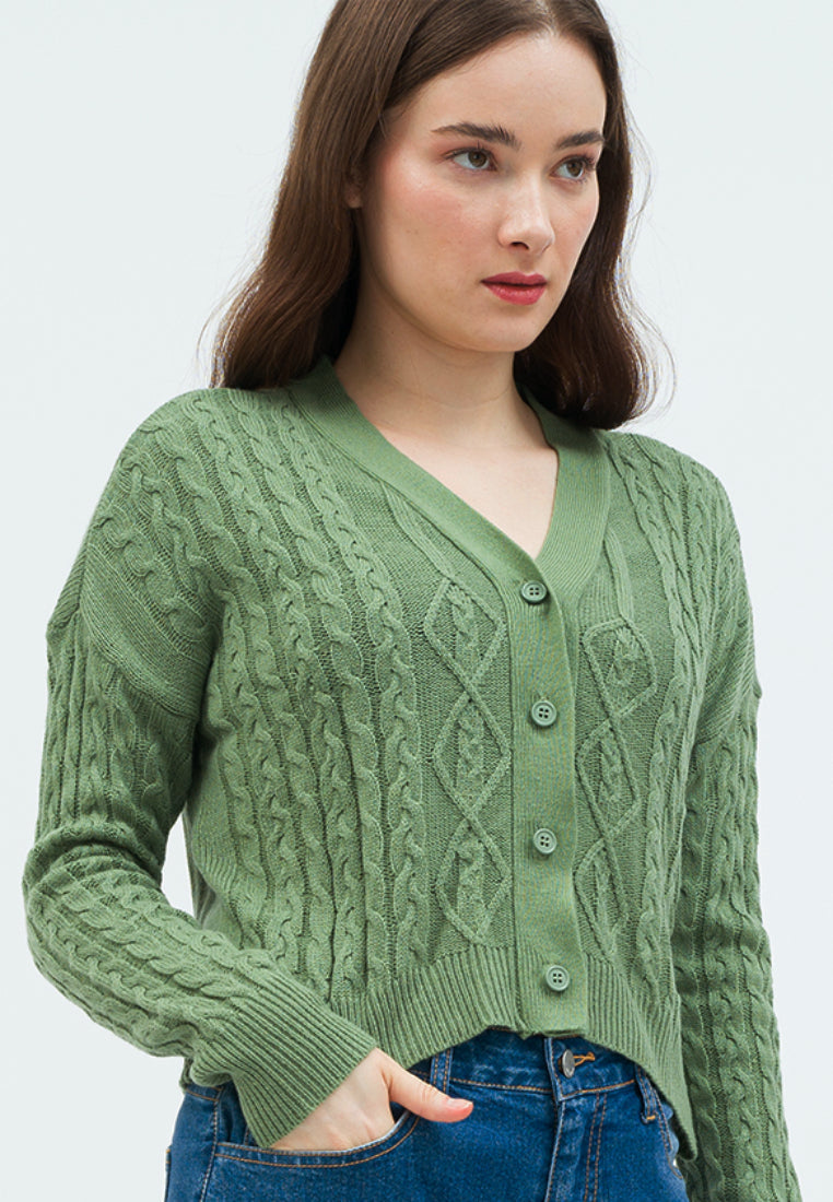 Textured Crop Cardigan