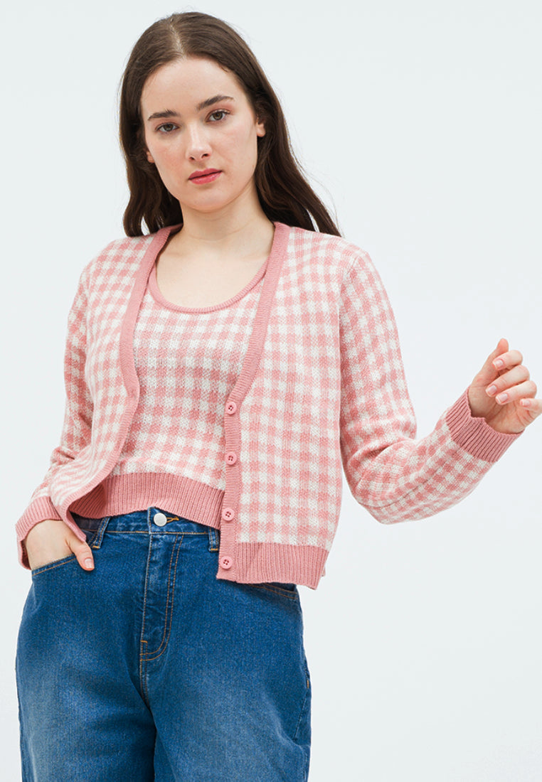 Patterned Crop Cardigan