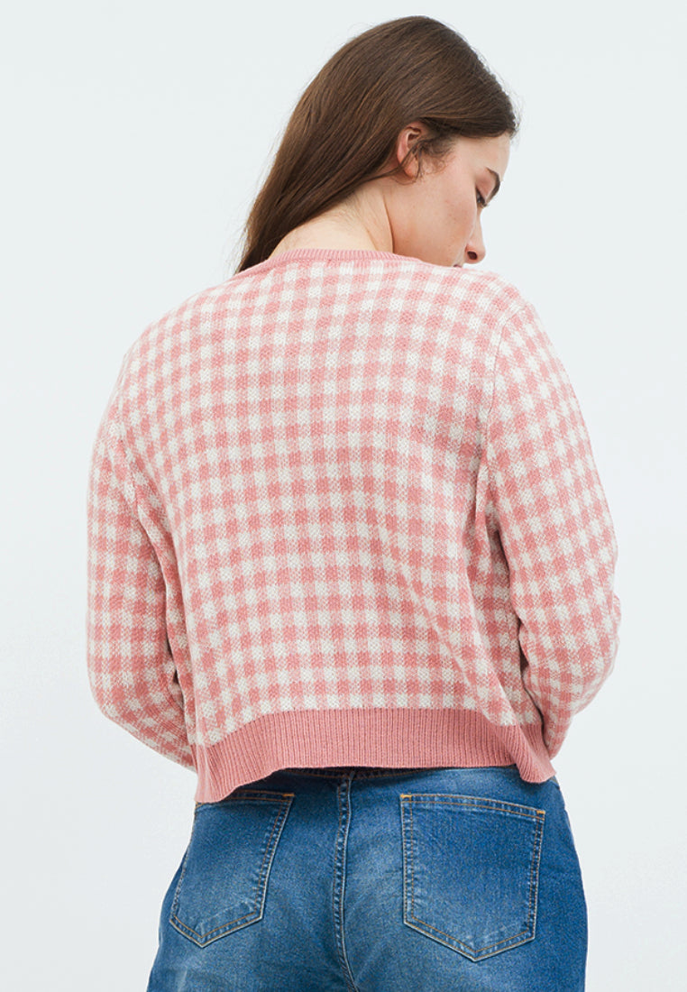 Patterned Crop Cardigan