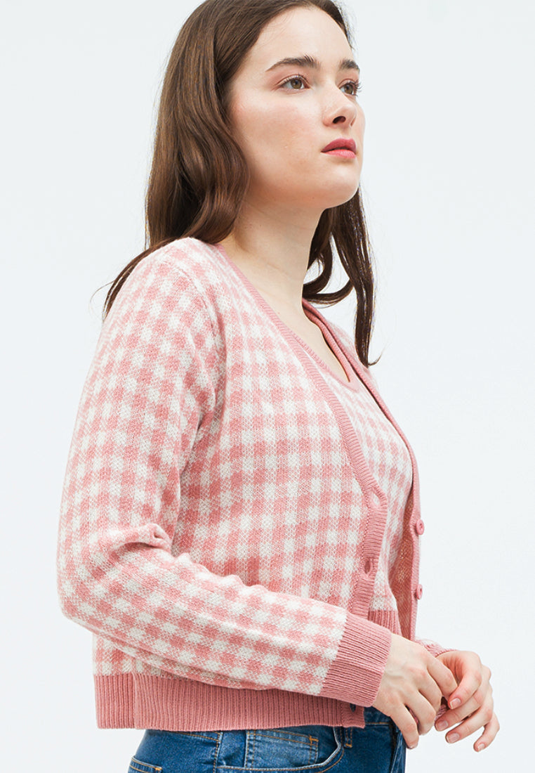 Patterned Crop Cardigan