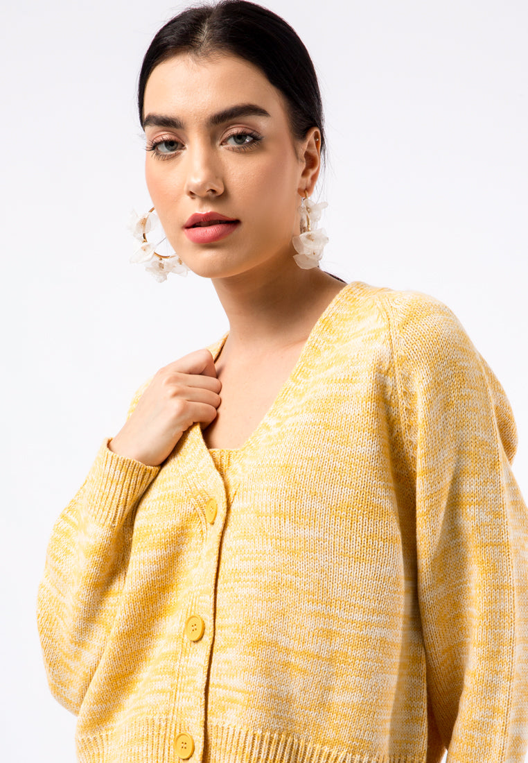 2-tone Flatknit Cardigan