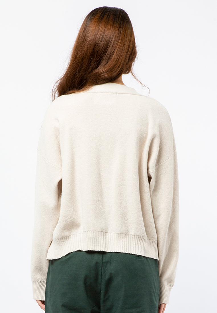 Cropped Knit Cardigan
