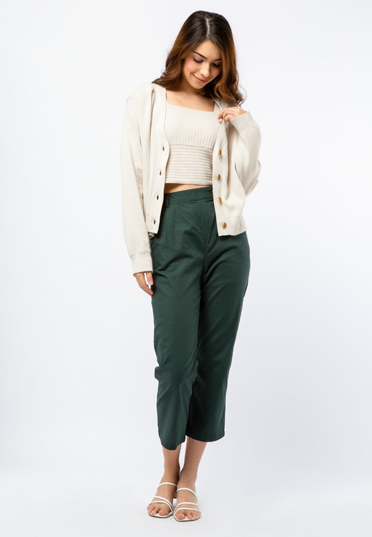 Cropped Knit Cardigan
