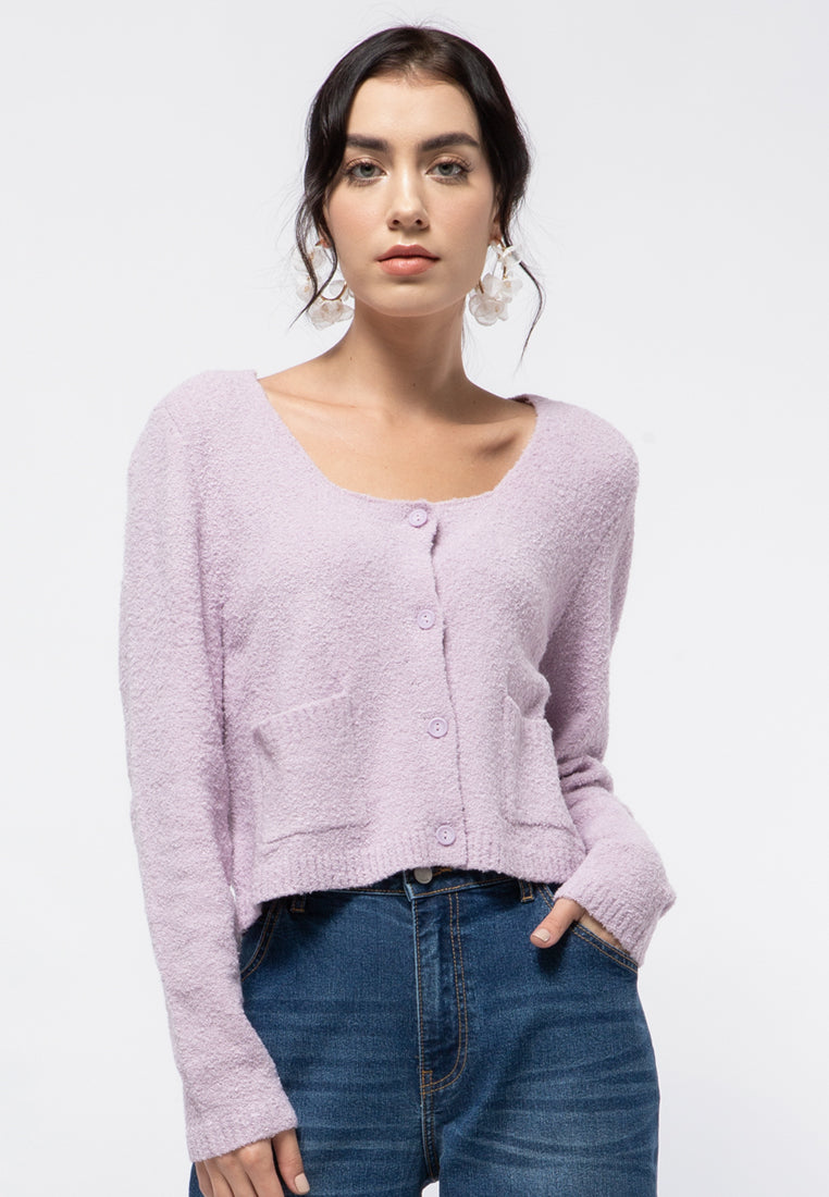 Long Sleeve Crop Cardigan