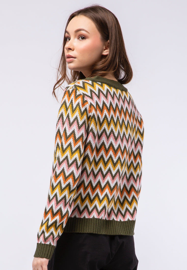 Long Sleeve Printed Cardigan
