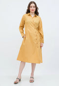 Long Sleeve Midi Dress with Wrap Details