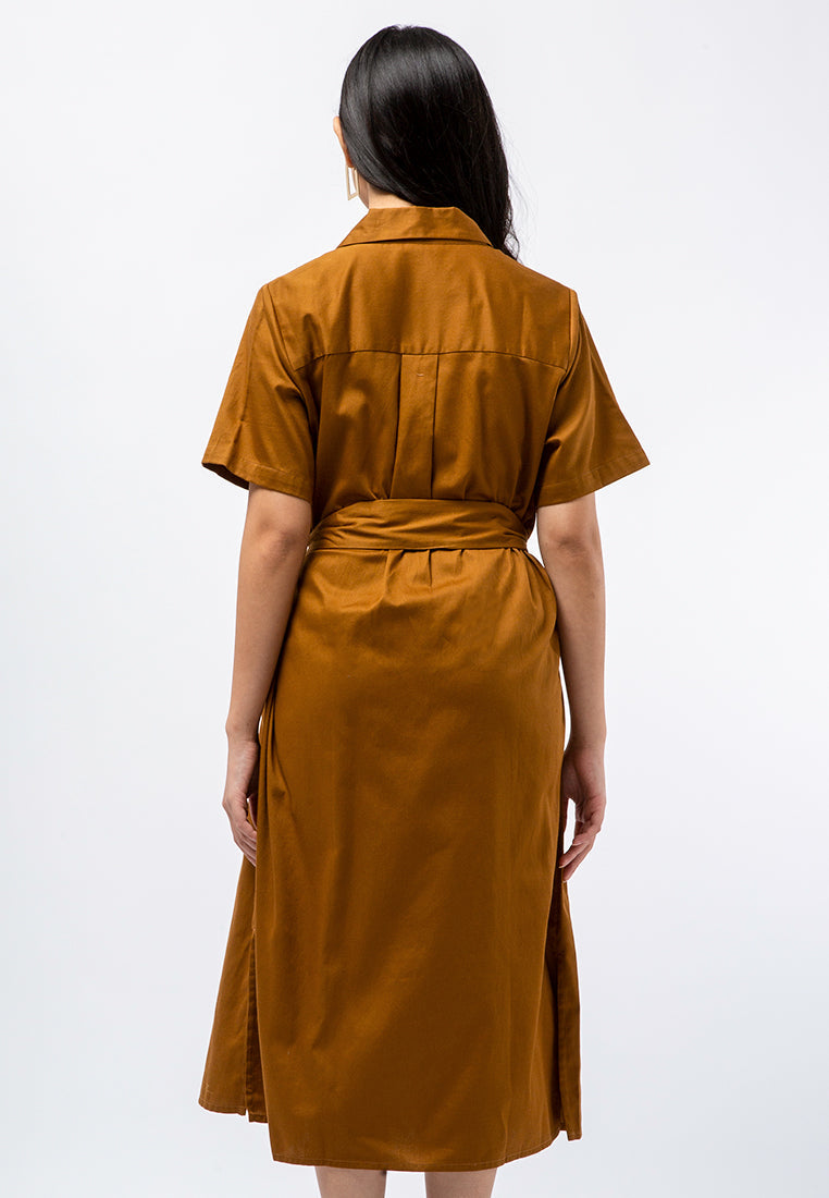 A-line Midi Shirt Dress