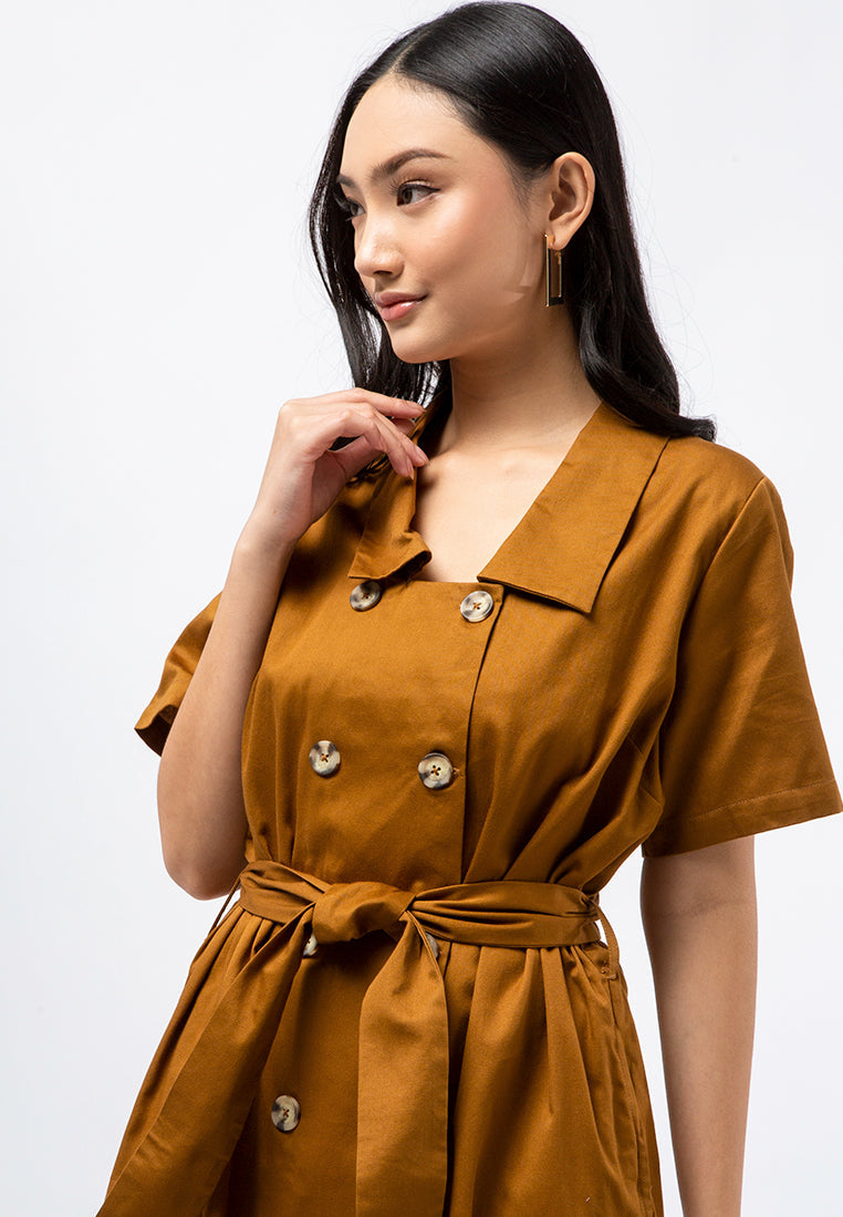 A-line Midi Shirt Dress