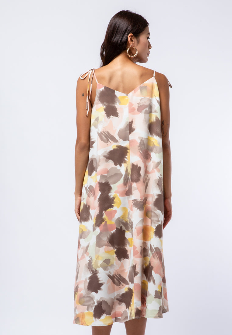 Printed Midi A-line Dress