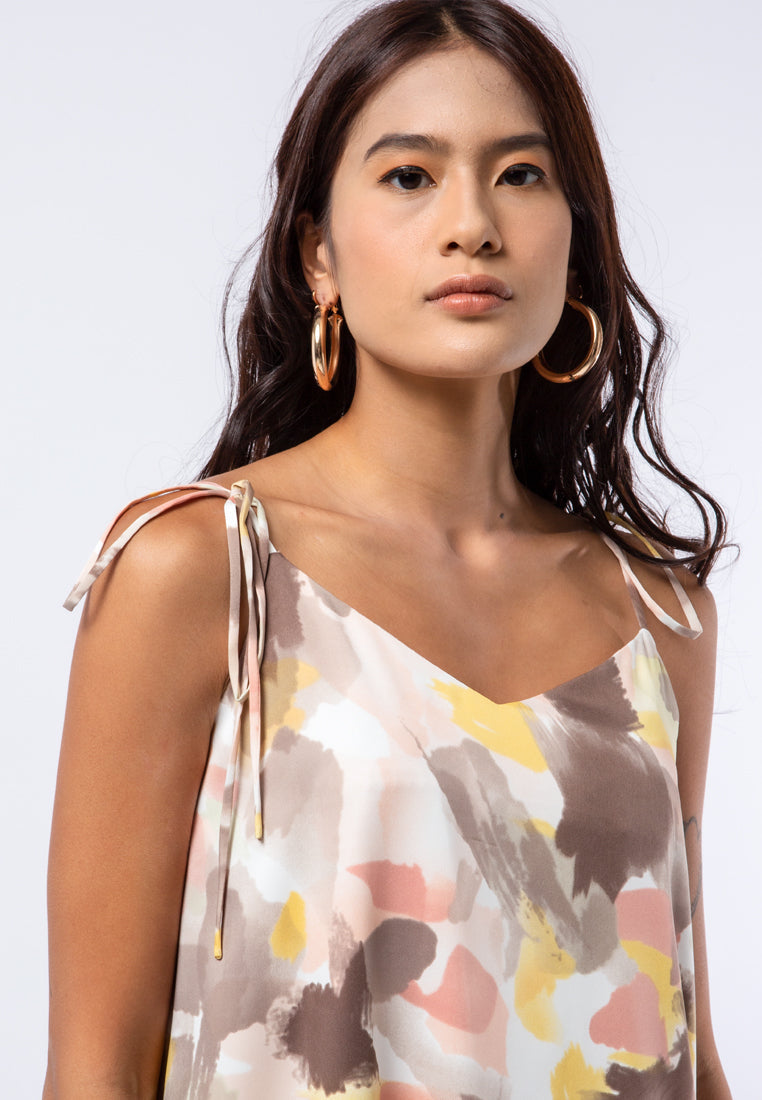 Printed Midi A-line Dress