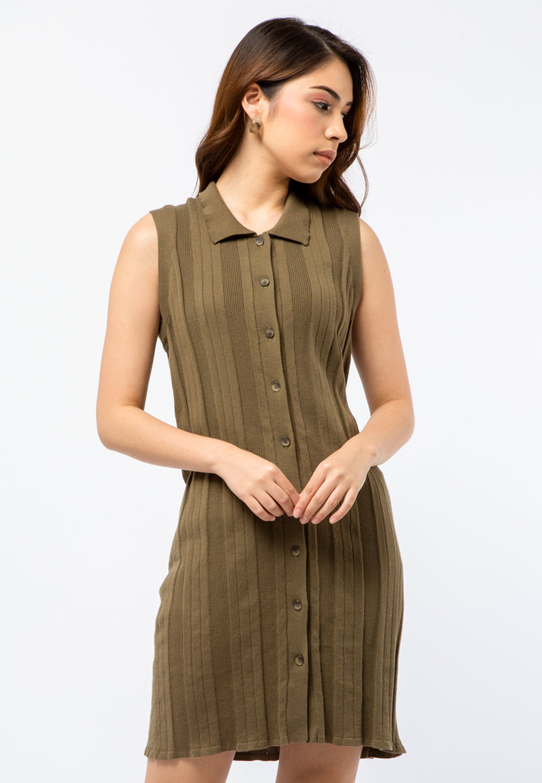 Sleeveless Knit Mini Dress