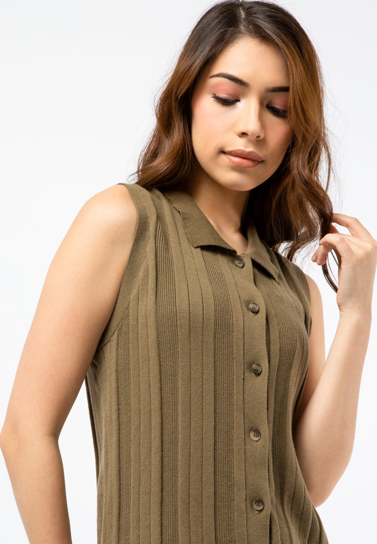 Sleeveless Knit Mini Dress