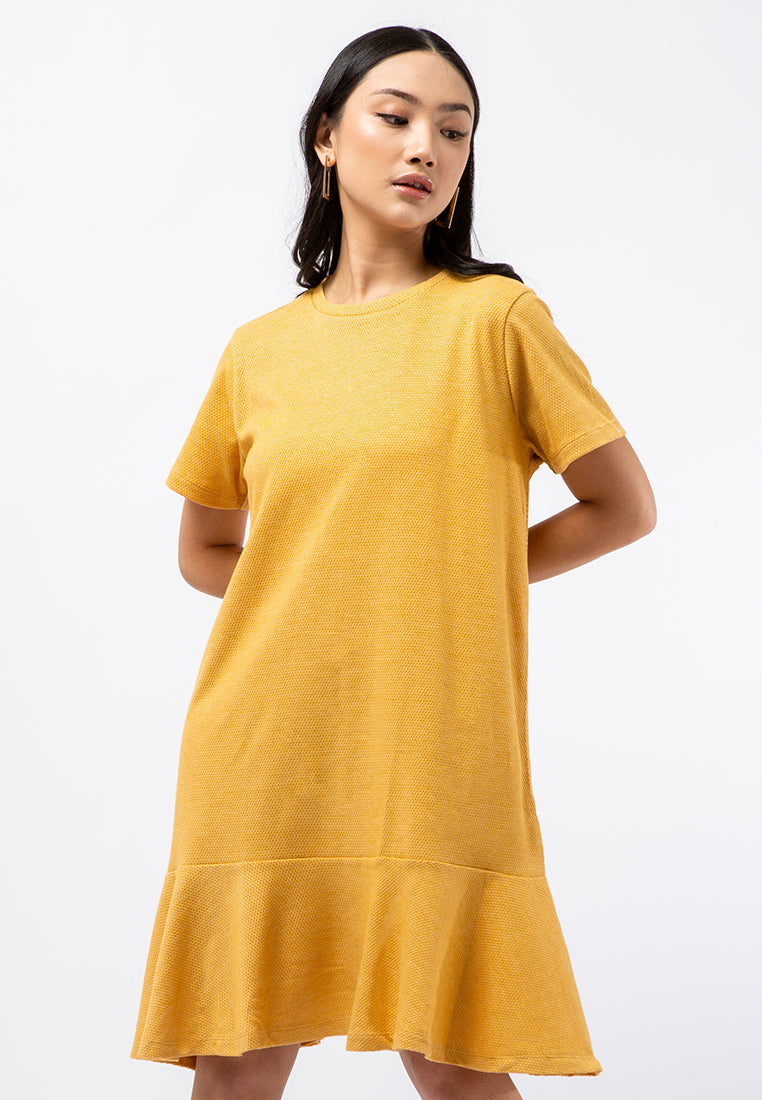 Mini Flounce Shift Dress