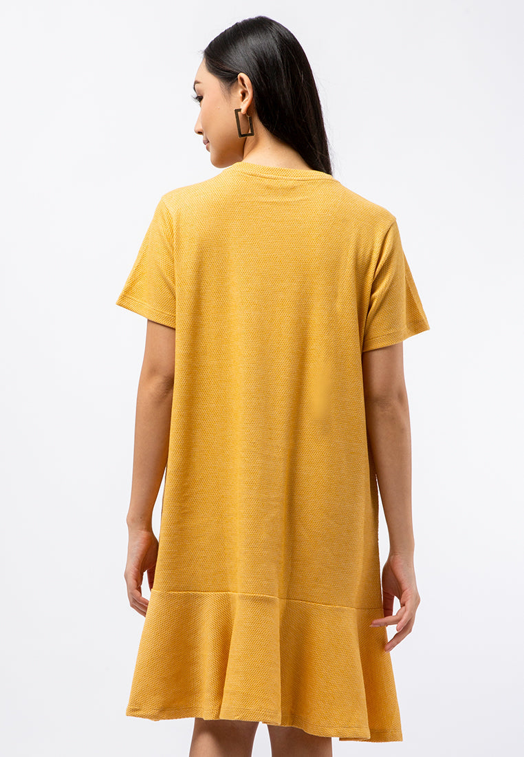 Mini Flounce Shift Dress