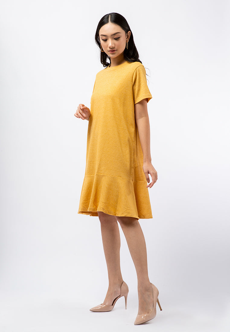 Mini Flounce Shift Dress