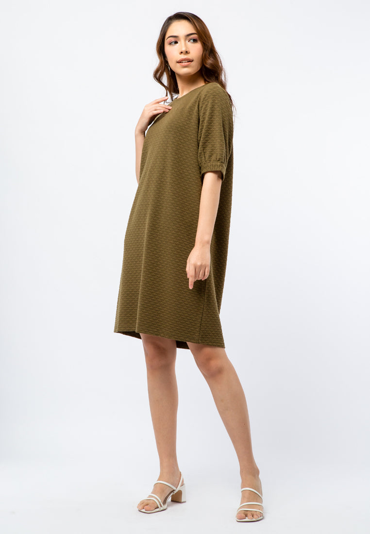 Puff Sleeve Loose Dress
