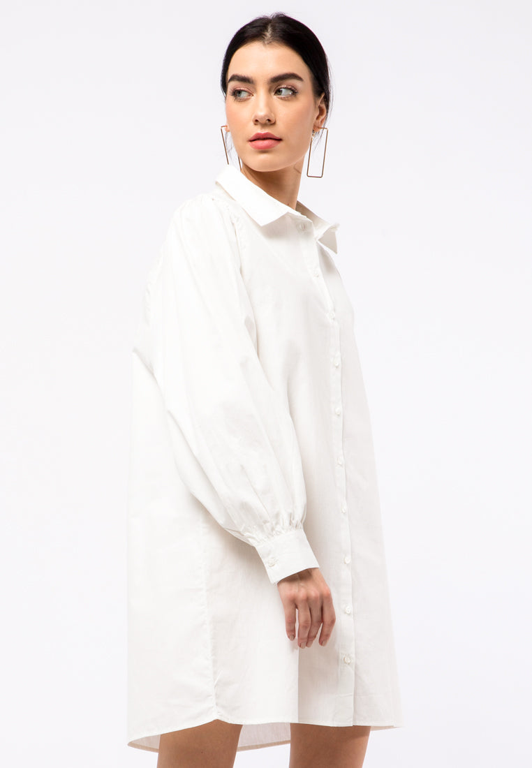 Puff Sleeves Mini Dress