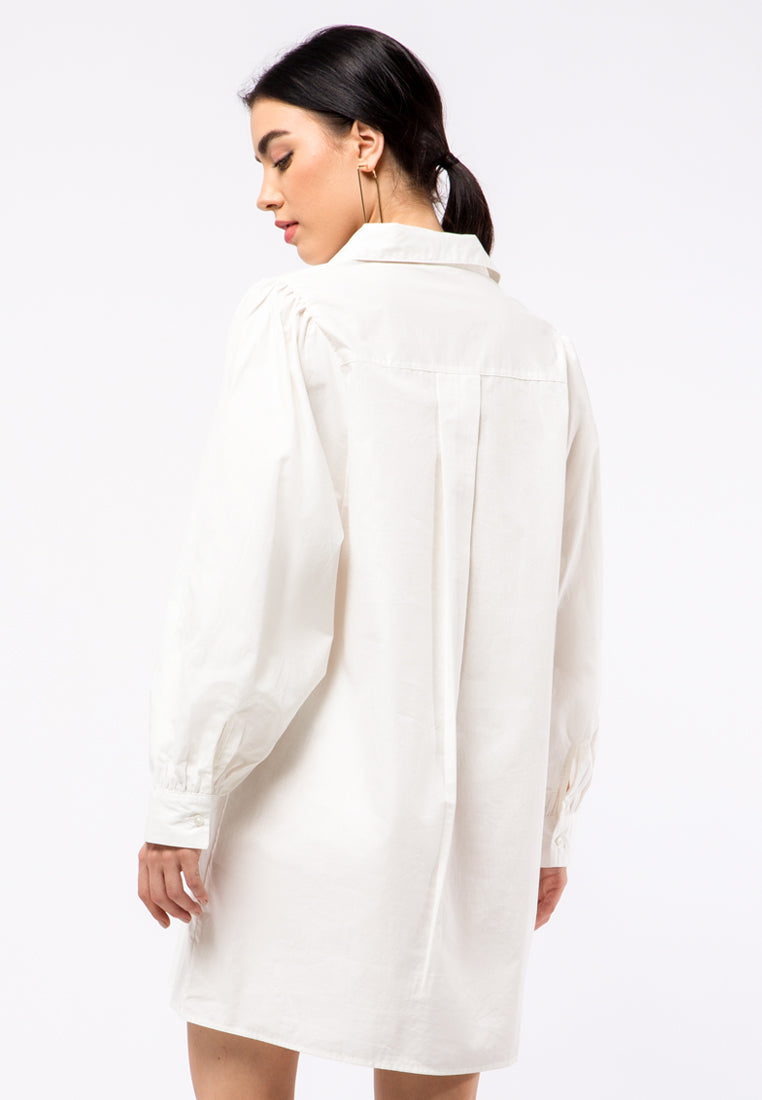 Puff Sleeves Mini Dress