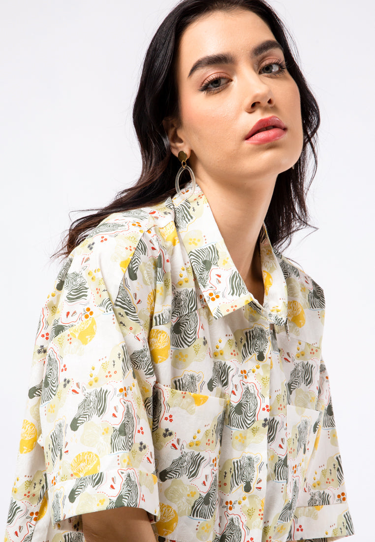 Et Cetera x Ditut Printed Safari Mini Dress