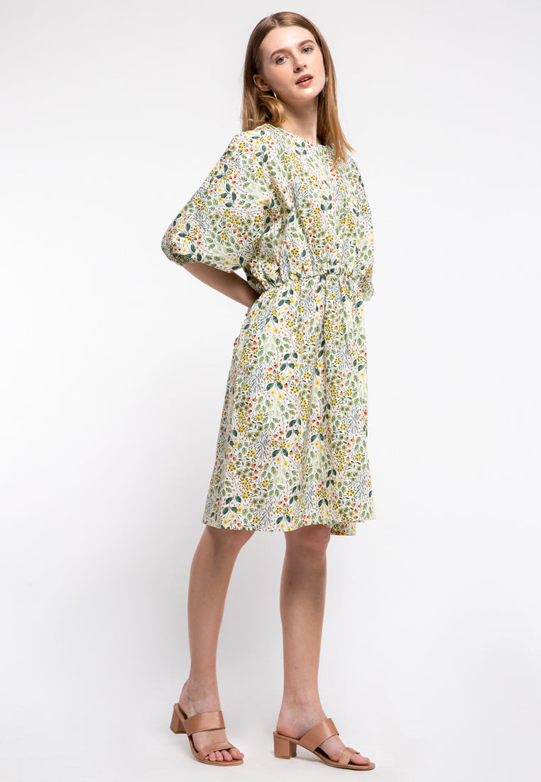 Floral Puff Dress