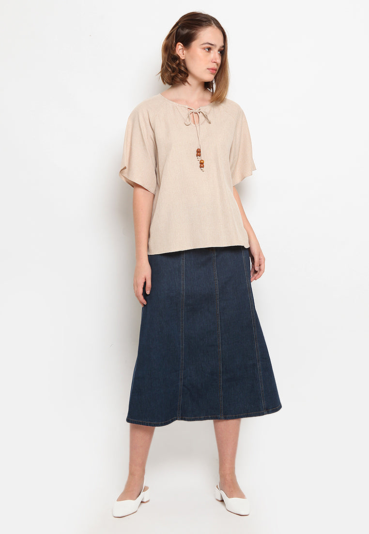 A-line Denim Skirt