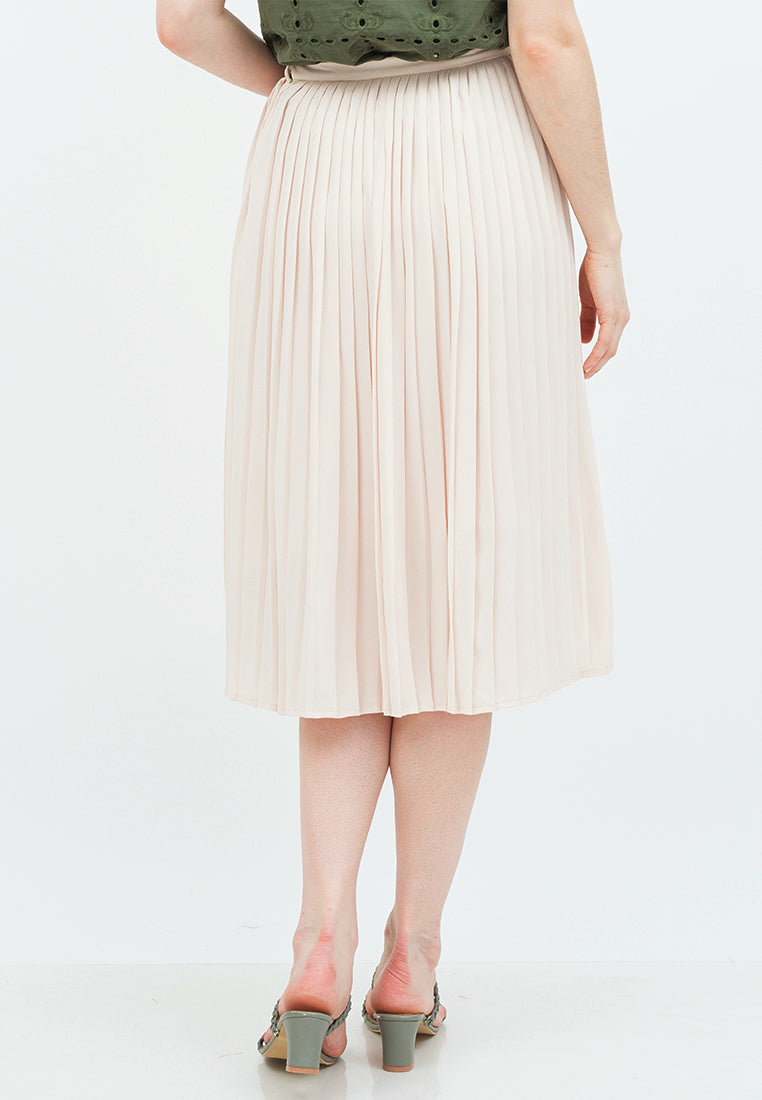 Asymmetric Pleated Skirt