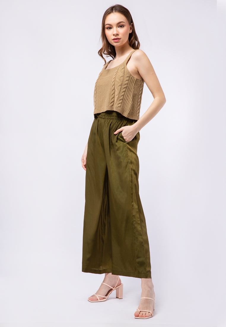 Sleeveless Knit Crop Top