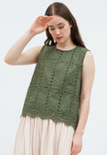 Patterned Sleeveless Top