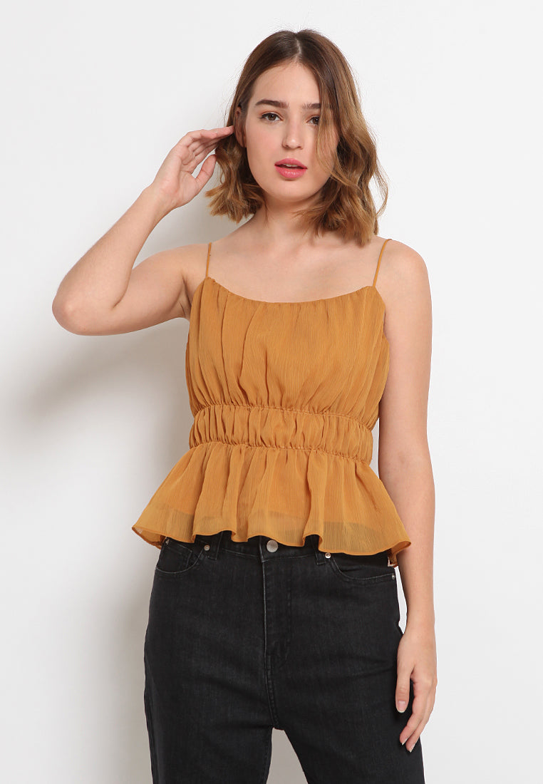 Crop Top with Ruched Detail