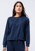 Long Sleeve Sweatshirt with Twist Details