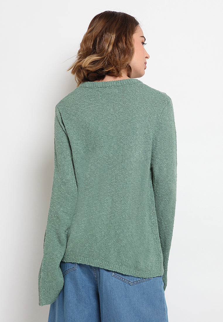 Popcorn Textured Loose Sweater