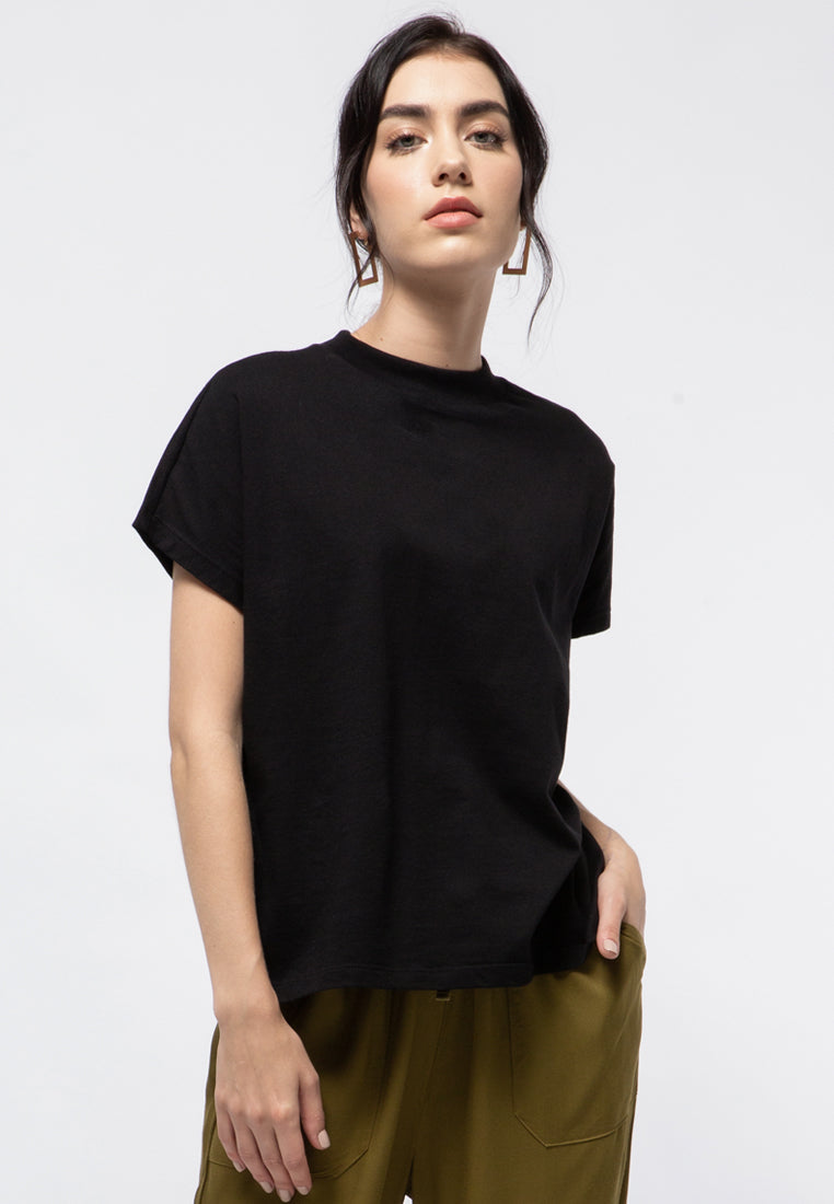 Mock Neck Short Sleeve T-shirt