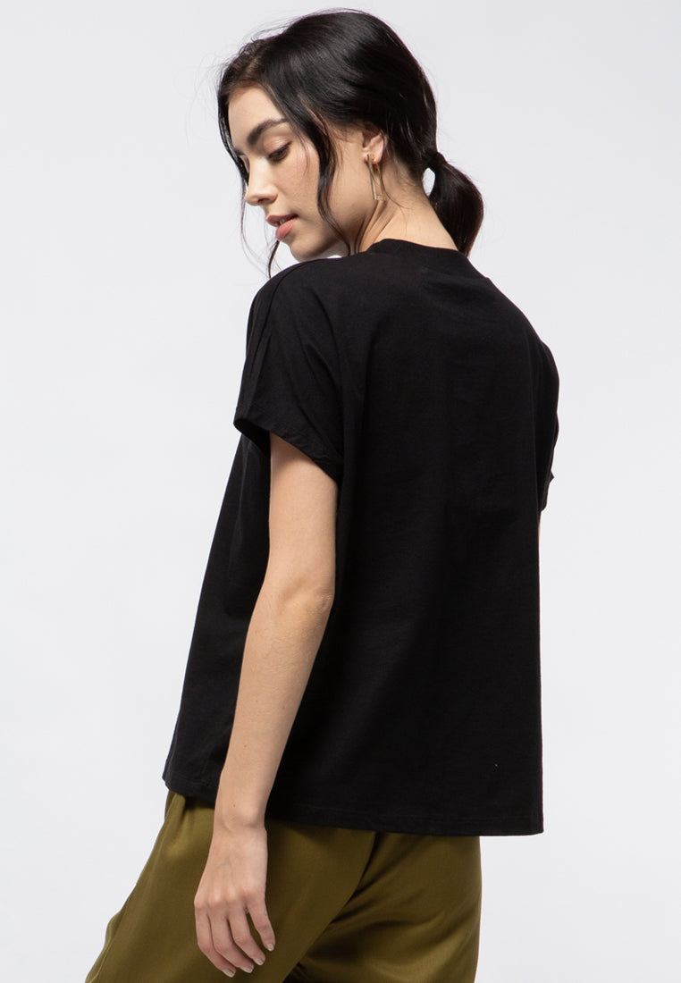 Mock Neck Short Sleeve T-shirt